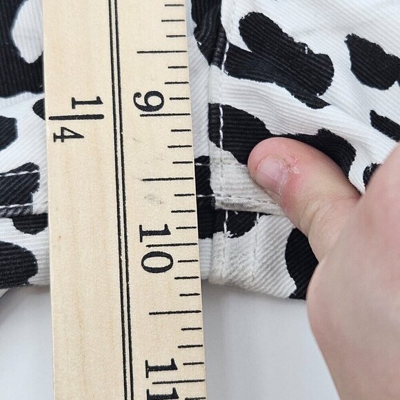 See By Chloe Leopard Print Crop Jean Black/White Women’s Size 34 U.S. 2 Mid Rise - Picture 8 of 12